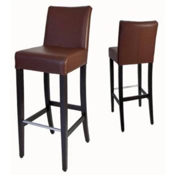 Gastronomie Barhocker BRAUN mit RÜCKENLEHNE